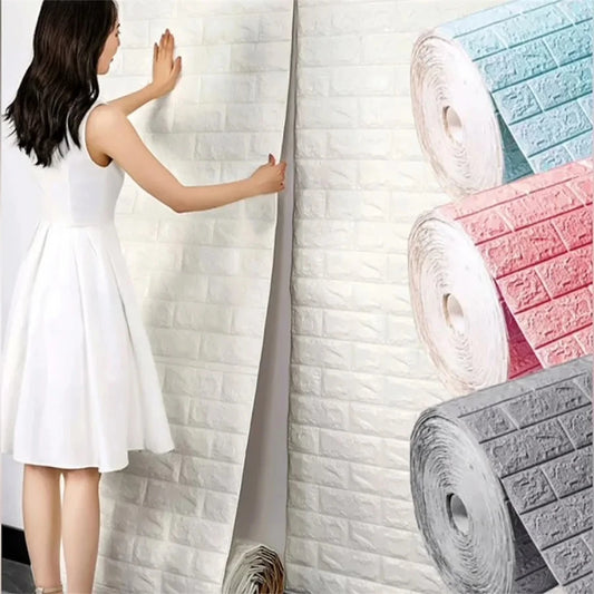 3D Self-Adhesive Wallpaper Waterproof Imitation Brick Wall