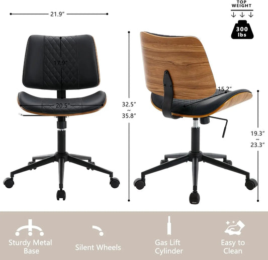 Home Office Chair on Wheels & Adjustable Height
