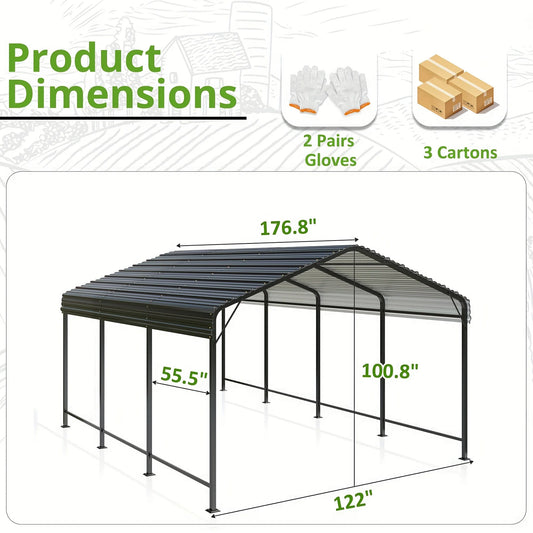 10 'x15' Heavy Duty Metal Carport