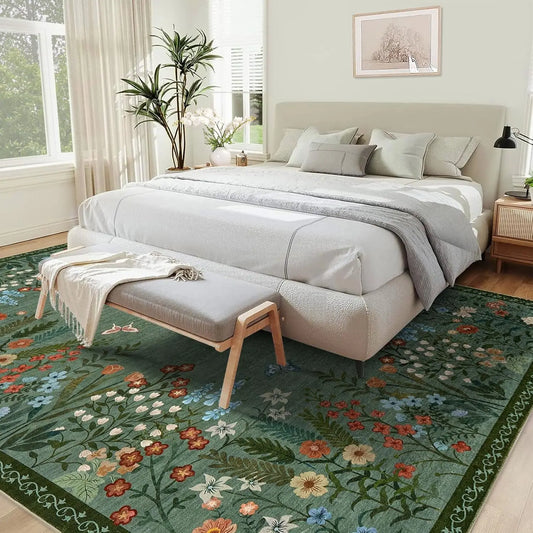 Floral Area Rug for Bedroom, Livingroom, Or Den