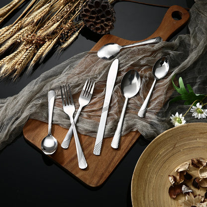 48pcs Stainless Steel Cutlery Set Service For 8