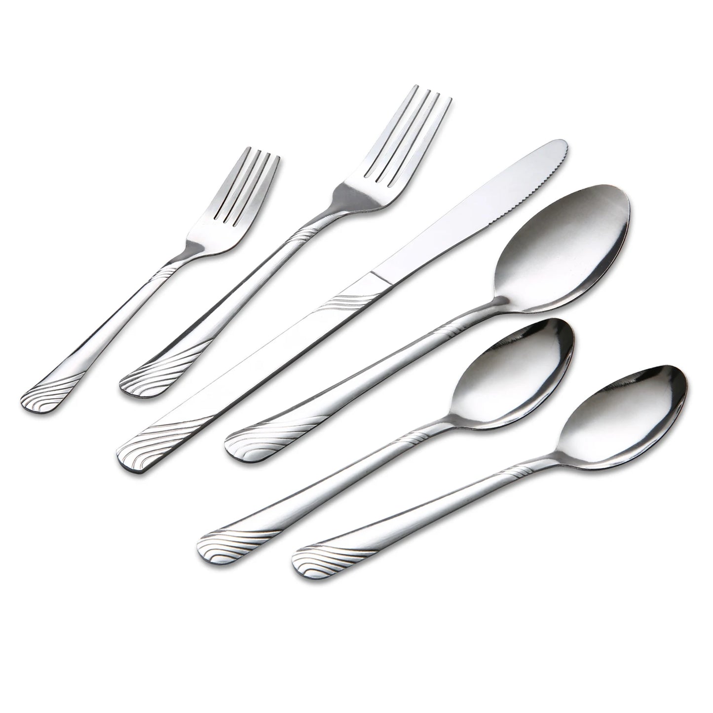 48pcs Stainless Steel Cutlery Set Service For 8