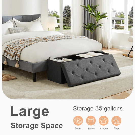 Foldable Ottoman Bench  Storage Chest