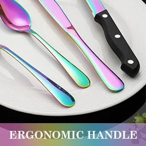 24 pcs rainbow  Silverware Set Service For 4