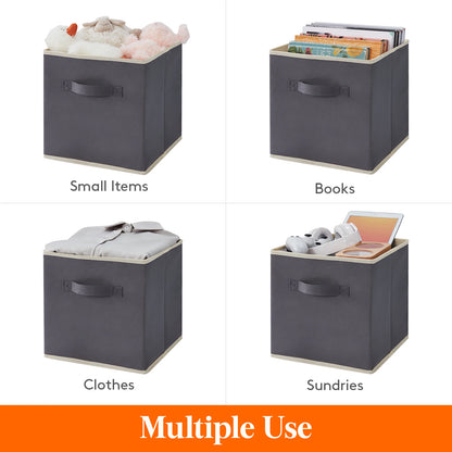 8-Pack 11/13 Inch Cube Storage Bins, With Handles