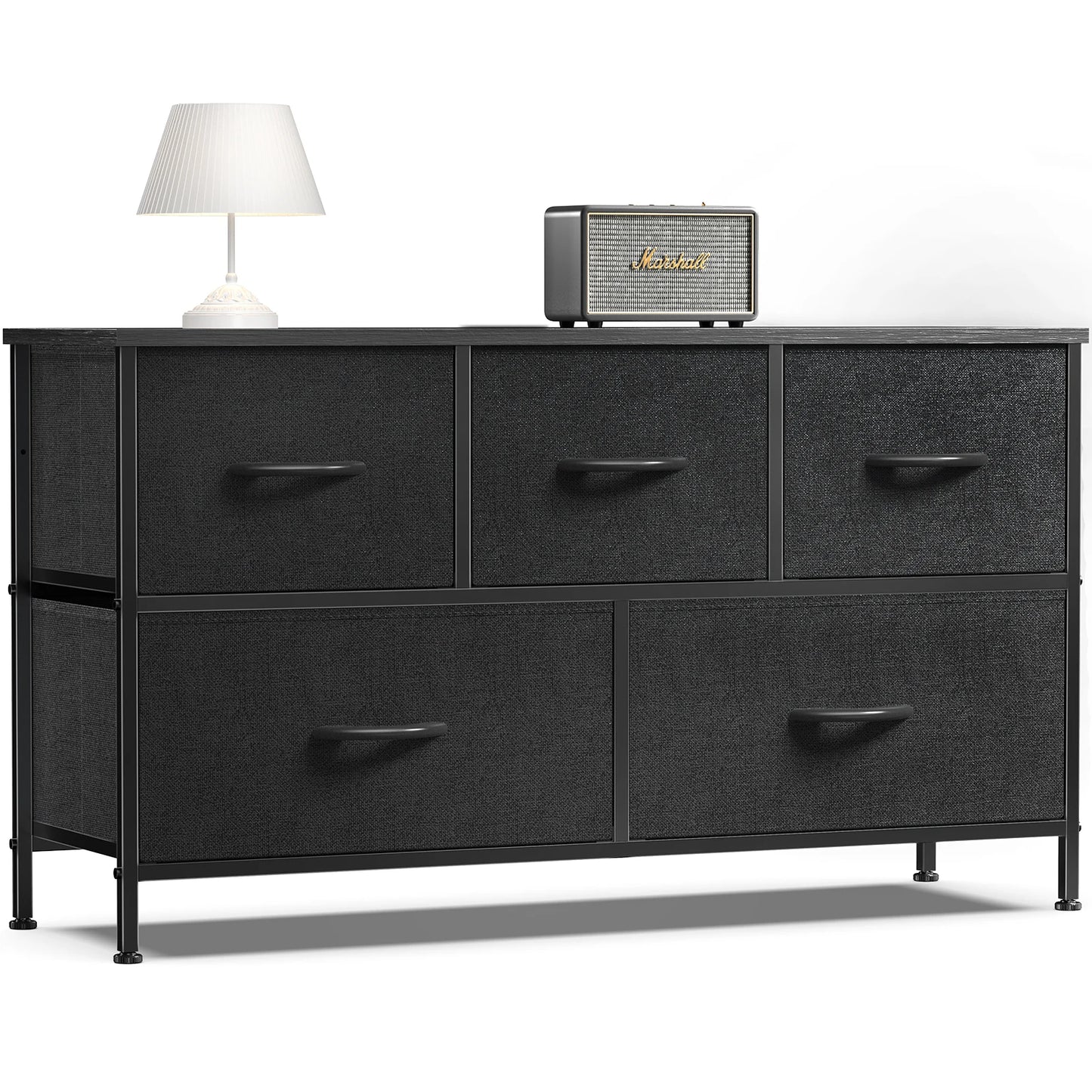 Storage Dresser With 5 Fabric Drawers