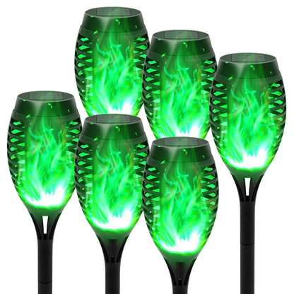 Green Solar Flickering Flame  Water Proof Lawn Lights