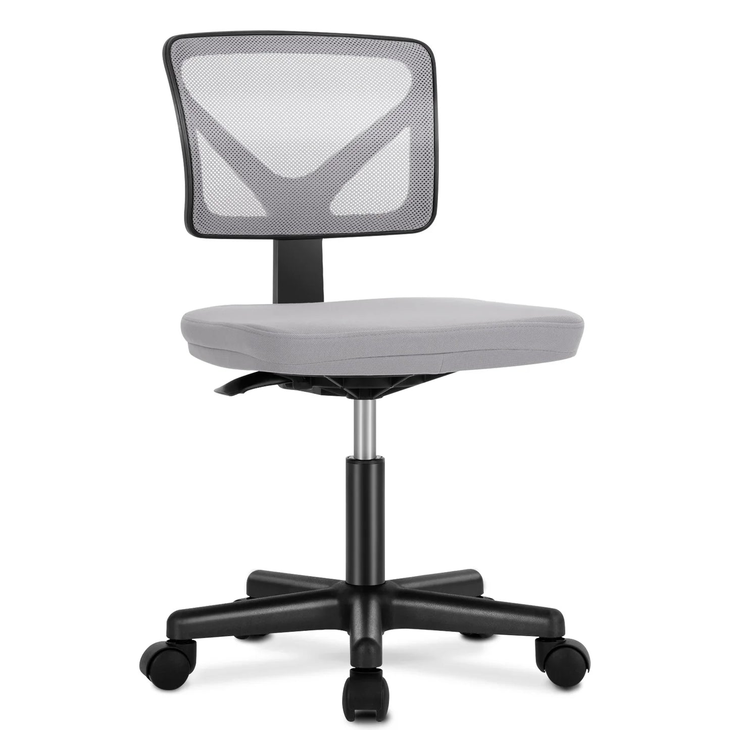 Armless Office Chair Adjustable Height Rolling Swivel