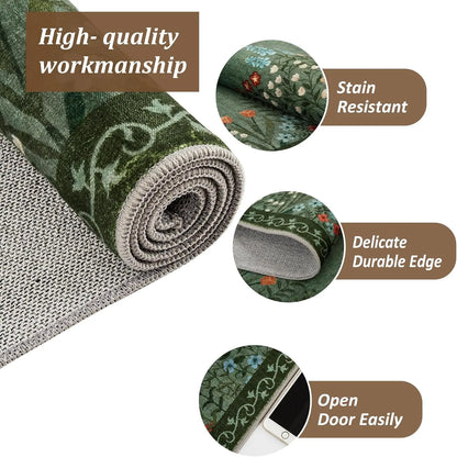 Floral Area Rug for Bedroom, Livingroom, Or Den
