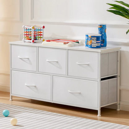 Storage Dresser With 5 Fabric Drawers