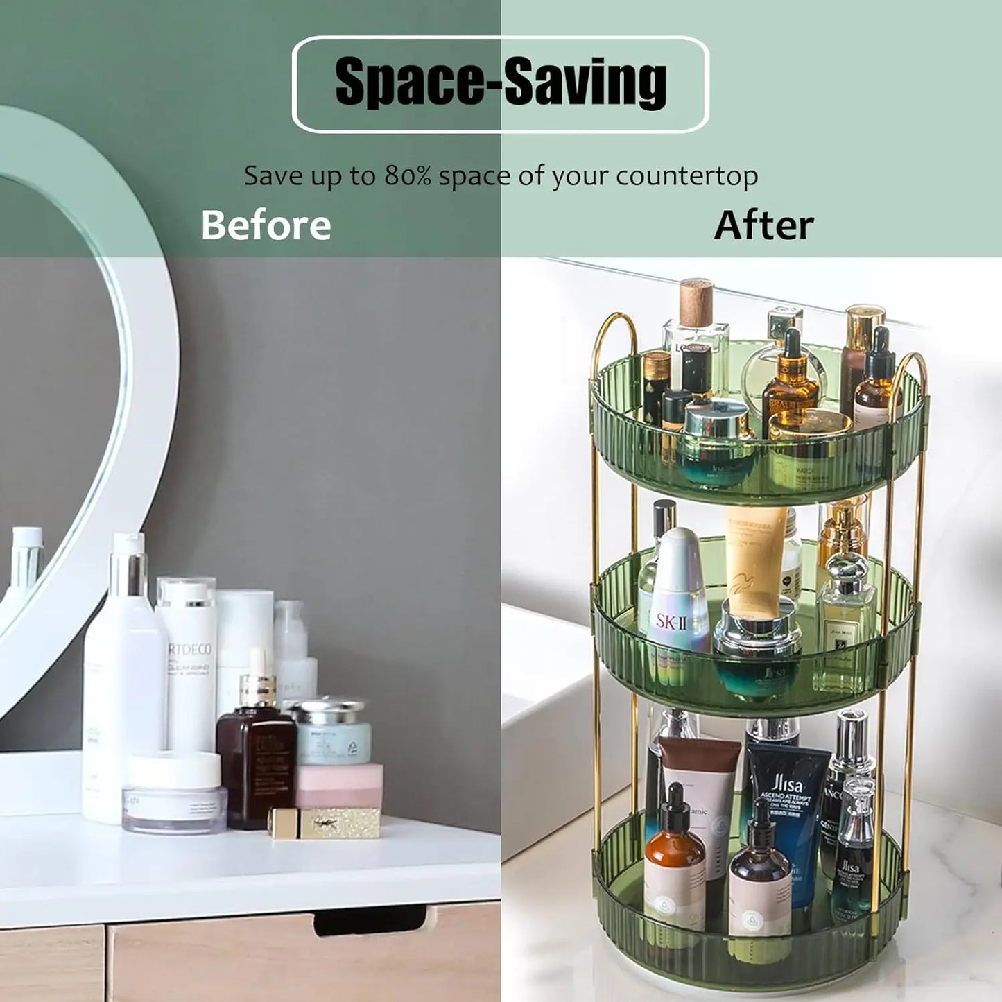3Tier Rotating Makeup Organizer