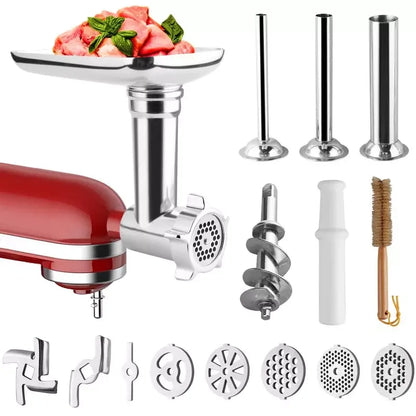 Stainless Steel  Meat Grinder  With Attachments