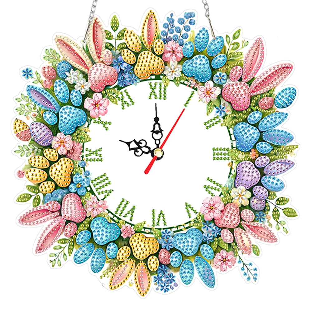 DIY Art Butterfly Crystal Diamond Clock