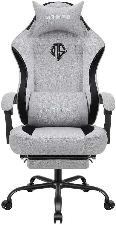 Gaming Chair, With Lumbar Support & Footrest
