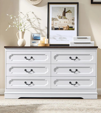 Cherry Wood Chest  with  6 wide drawers