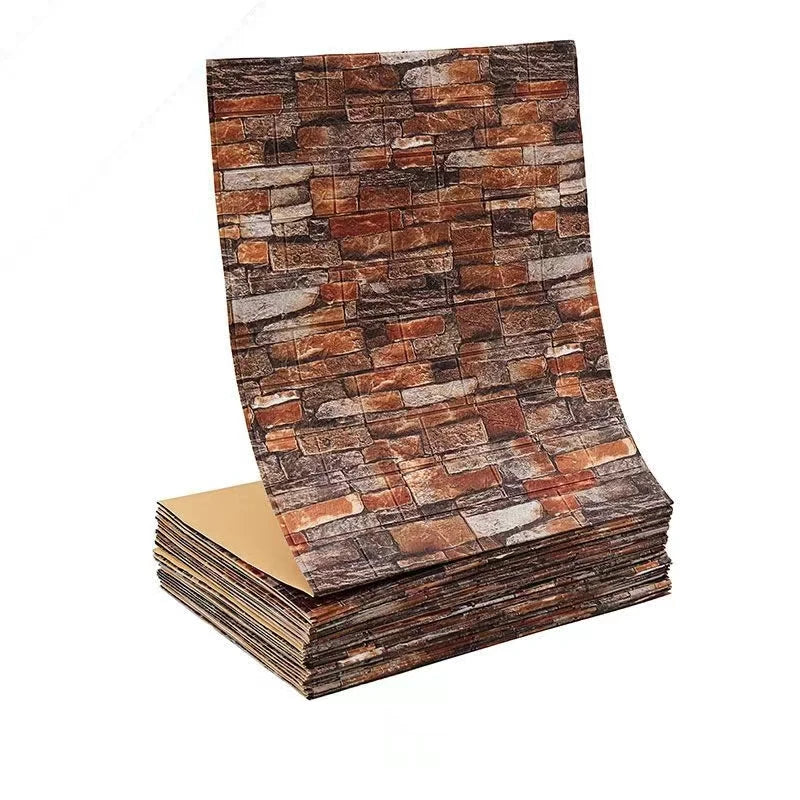 3D Self-Adhesive  Wallpaper Waterproof Imitation Brick Wall