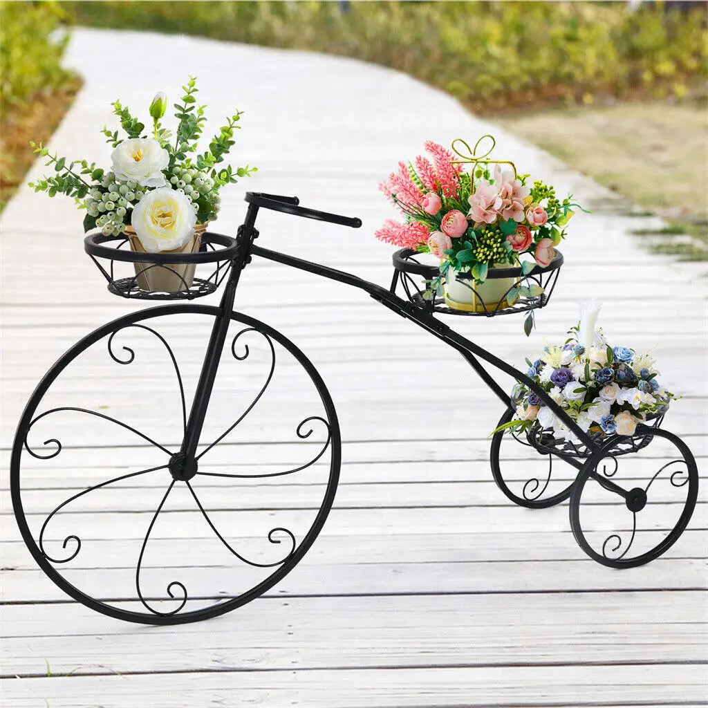 3 Tier Metal Bicycle Plant Stand