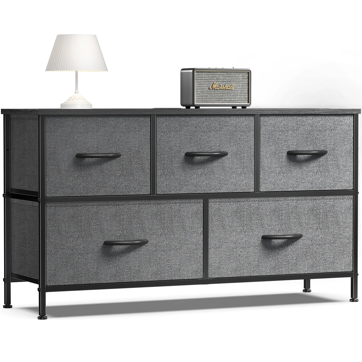 Storage Dresser With 5 Fabric Drawers