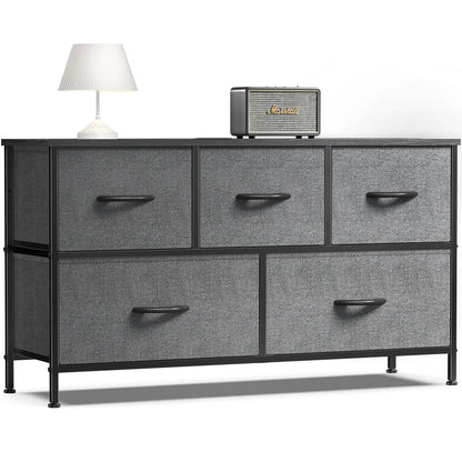 Storage Dresser With 5 Fabric Drawers