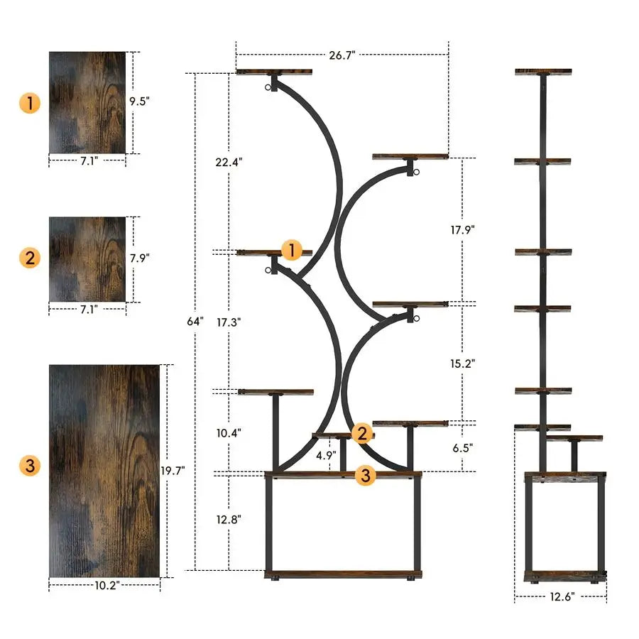 Indoor Plant Stand With Grow Lights