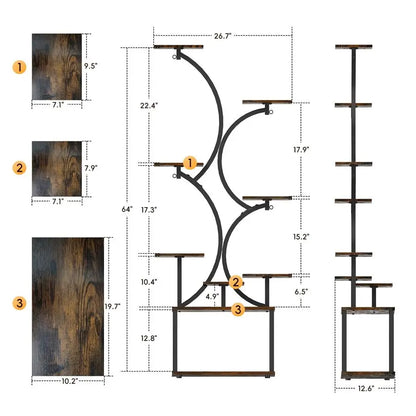 Indoor Plant Stand With Grow Lights