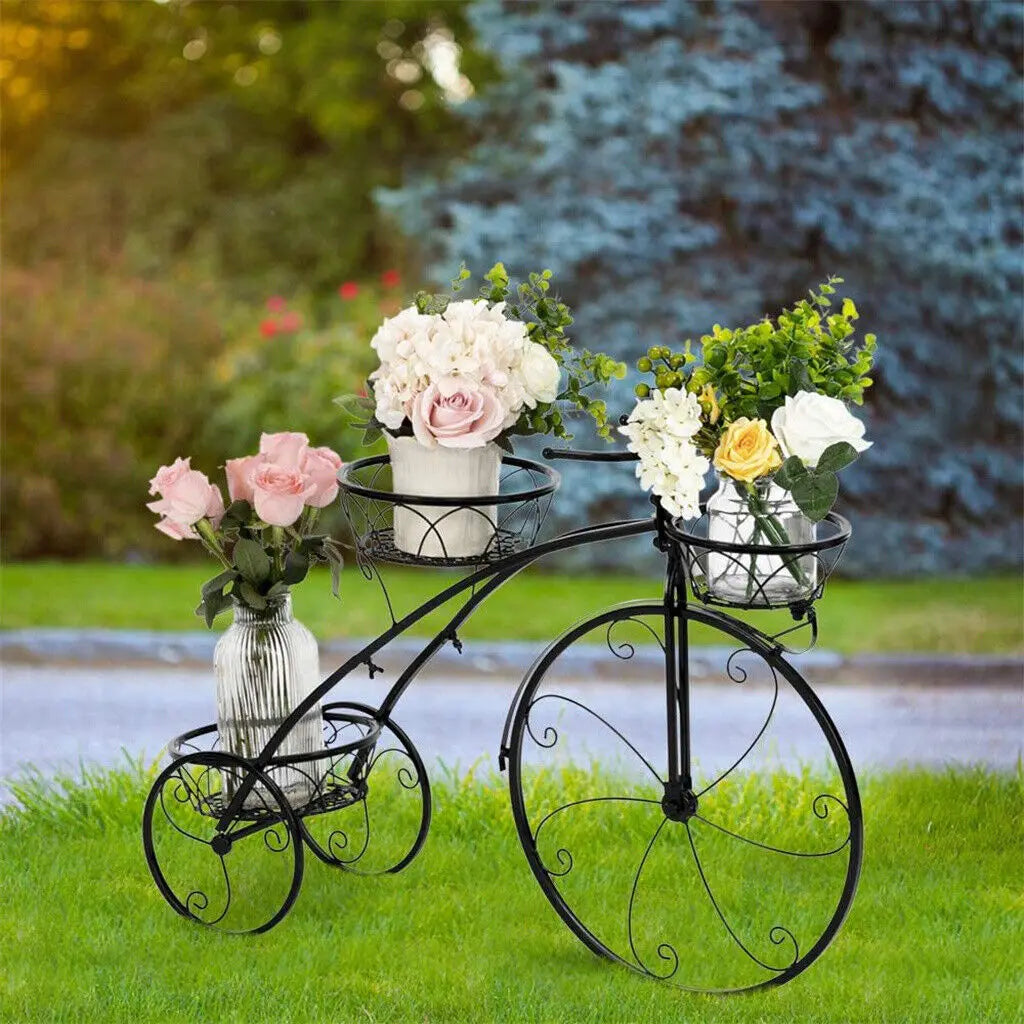 3 Tier Metal Bicycle Plant Stand