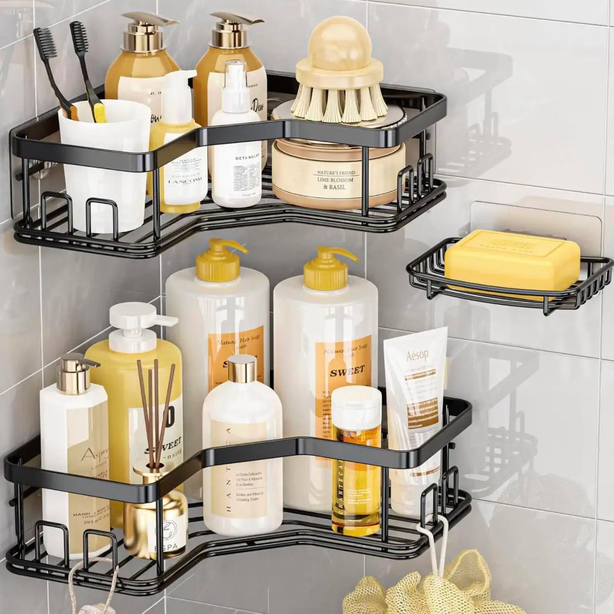 3/5 Pack Shower  Caddy  Rustproof Stainless Steel