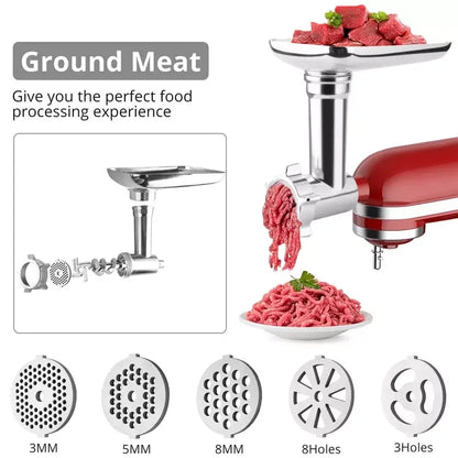 Stainless Steel  Meat Grinder  With Attachments