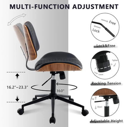 Home Office Chair on Wheels & Adjustable Height