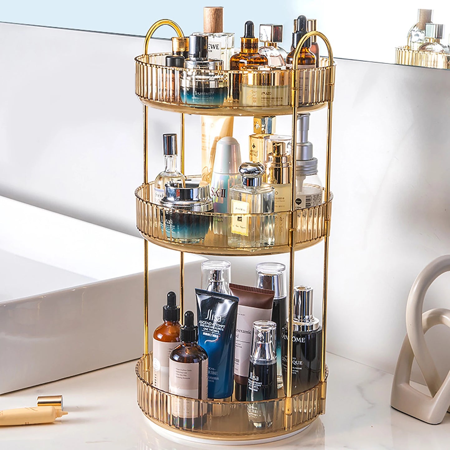 3Tier Rotating Makeup Organizer