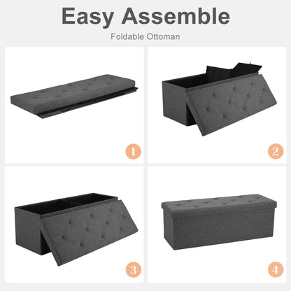 Foldable Ottoman Bench  Storage Chest