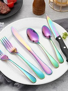 24 pcs rainbow  Silverware Set Service For 4
