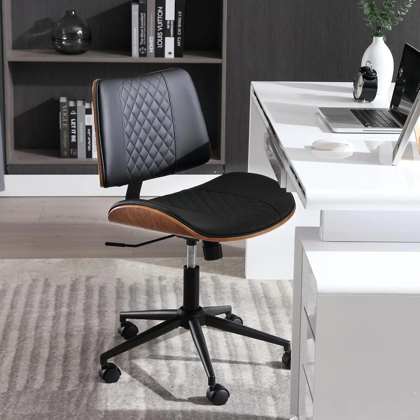 Home Office Chair on Wheels & Adjustable Height