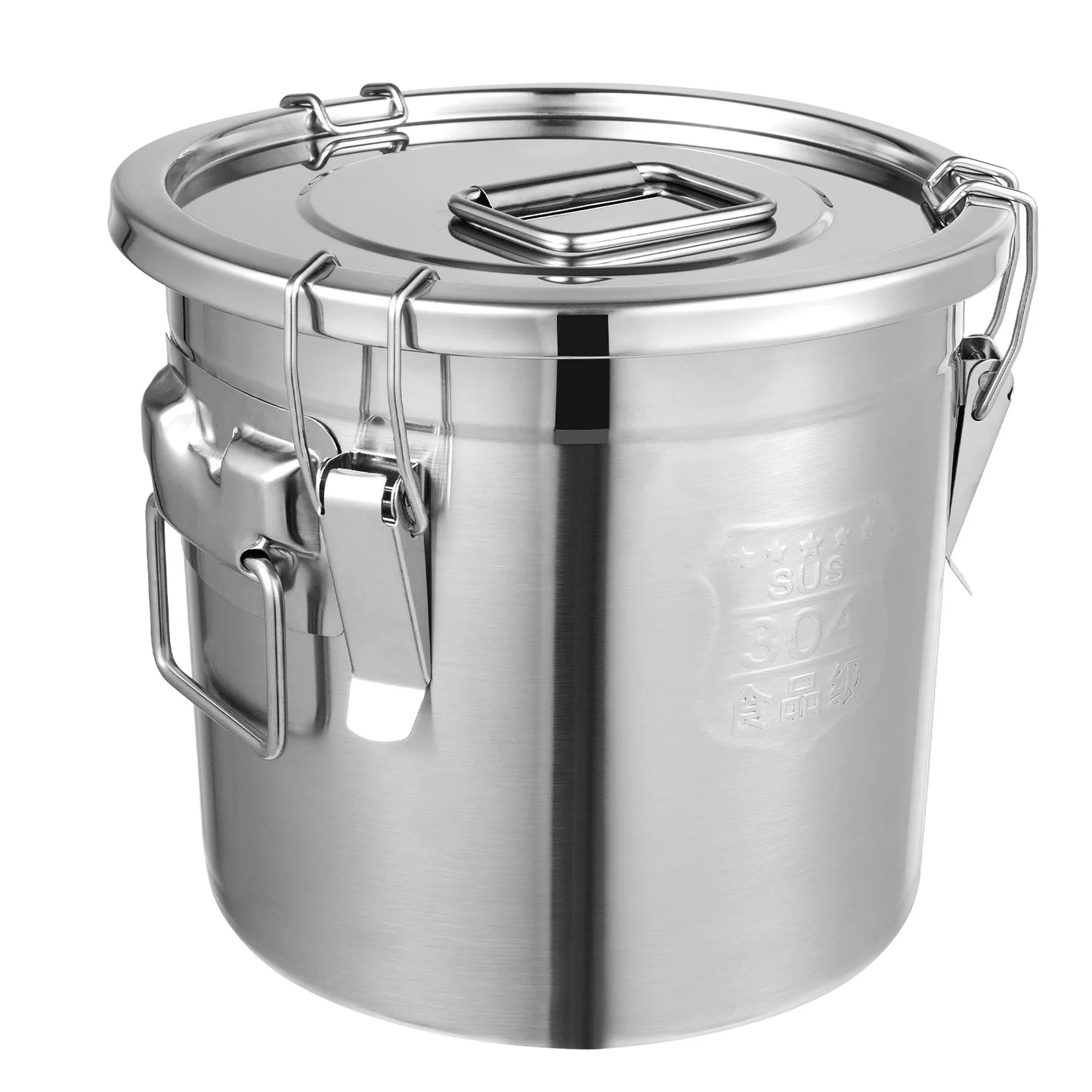 Stainless Steel Storage Bucket Airtight  Corrosion Resistant