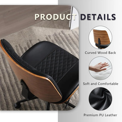 Home Office Chair on Wheels & Adjustable Height