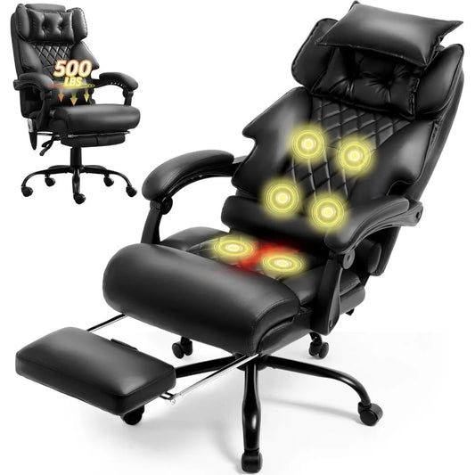 Massage  Chair with Foot Rest,  Vibration & Heat Therapy