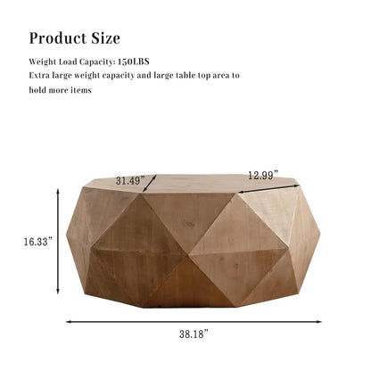 38 inch Drum Coffee Table for Office, or Livingroom Room