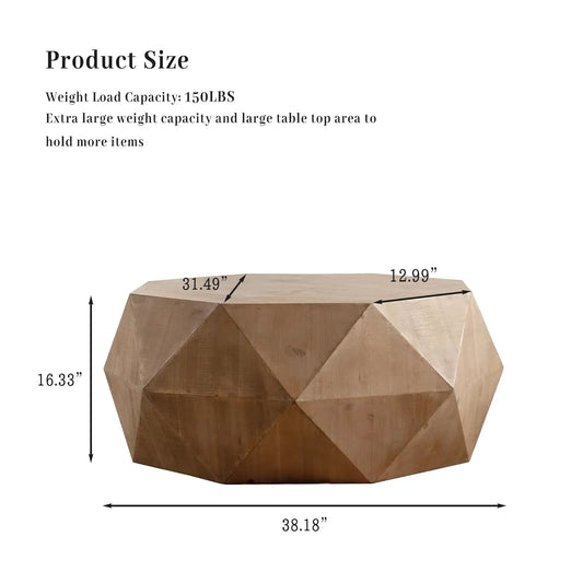 38 inch Drum Coffee Table for Office, or Livingroom Room