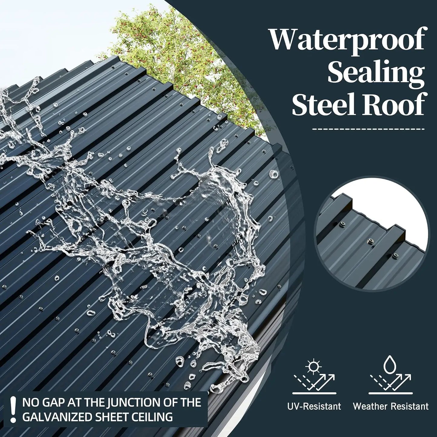 Heavy Duty Metal Carport  with Galvanized Steel Roof