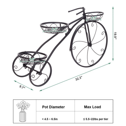 3 Tier Metal Bicycle Plant Stand