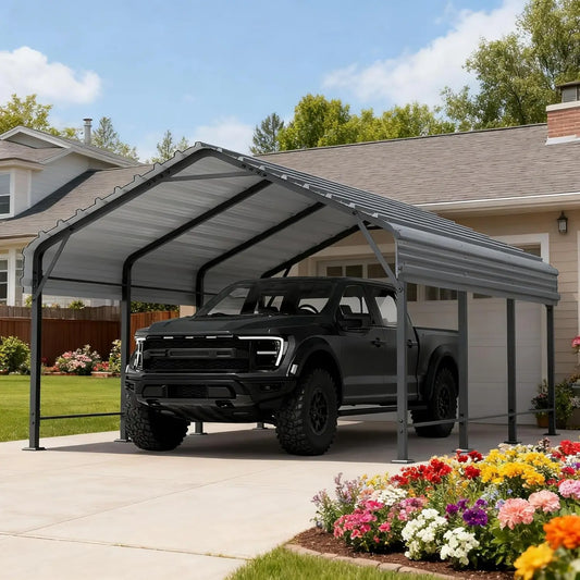 Heavy Duty Metal Carport  with Galvanized Steel Roof