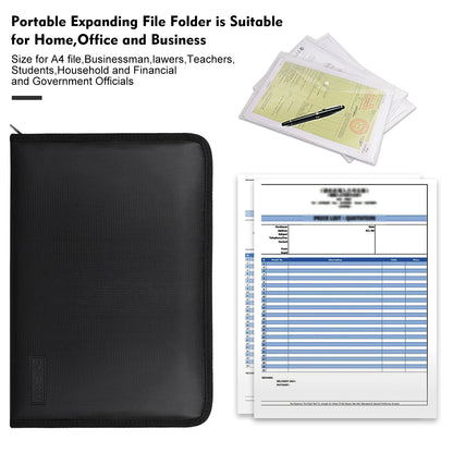 Fireproof Waterproof Folder Contract Data Organizer