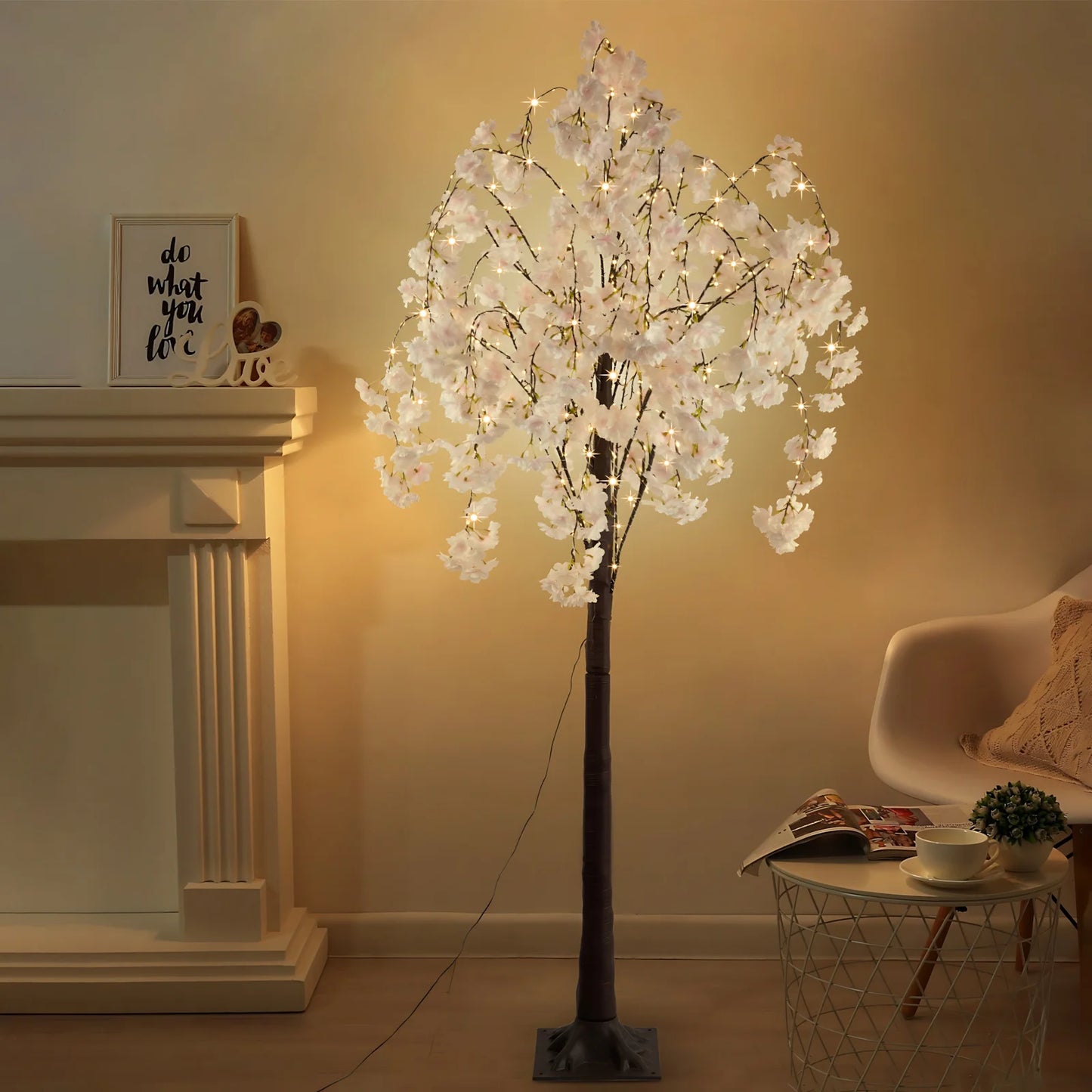 6 Ft   Cherry Blossom Tree Light,