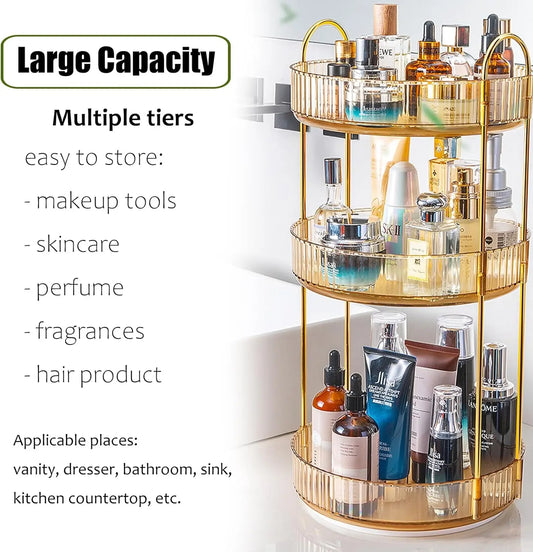 3Tier Rotating Makeup Organizer