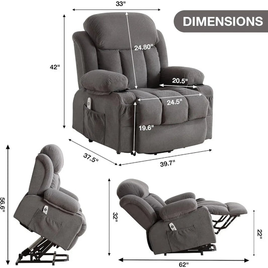 power lift recliner With Vibration Massage& Heat