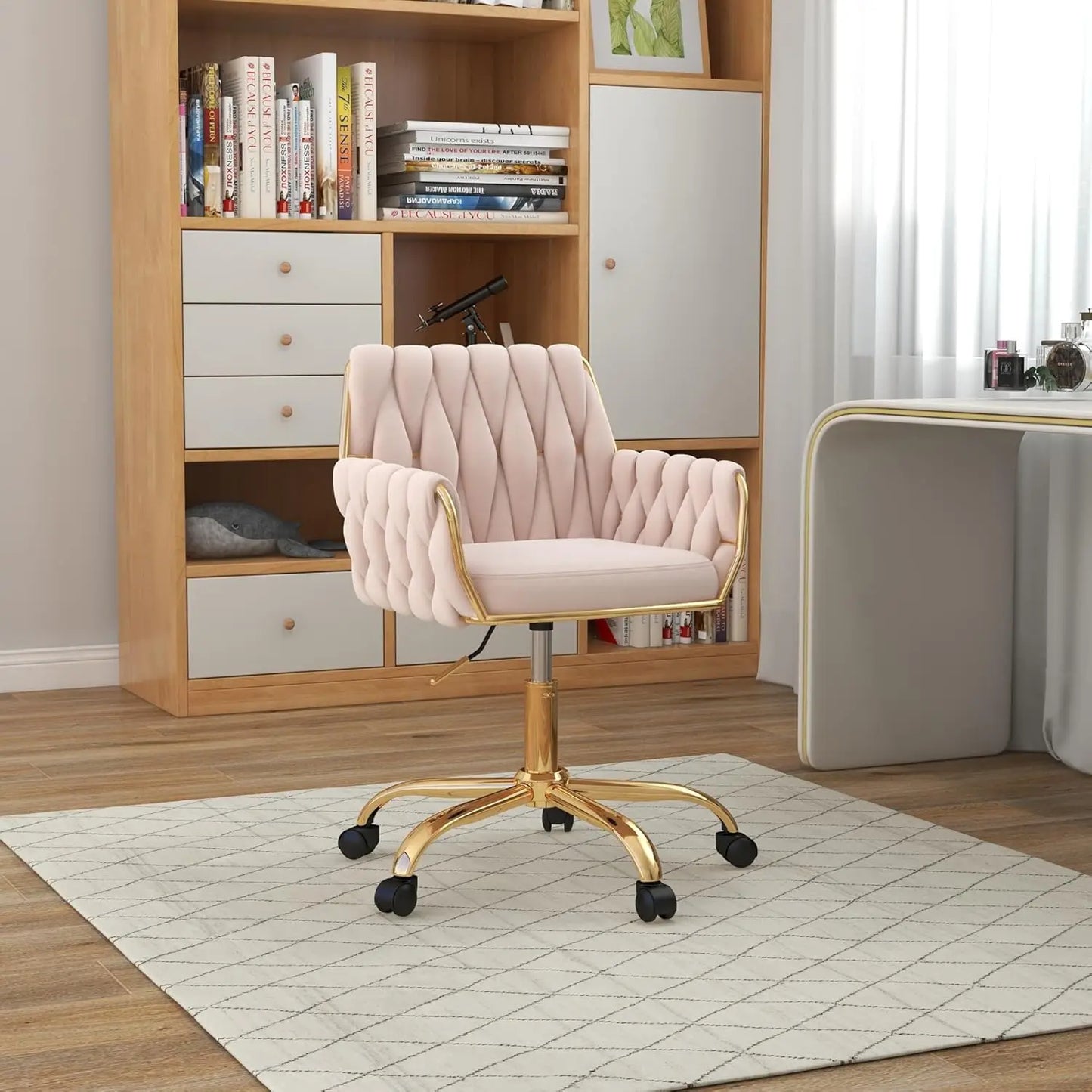 Velvet  Swivel Chair For Home,  Office, Or Bedroom