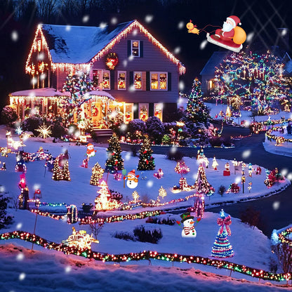 Color Solar Rope String Lights 8 Lighting Modes,