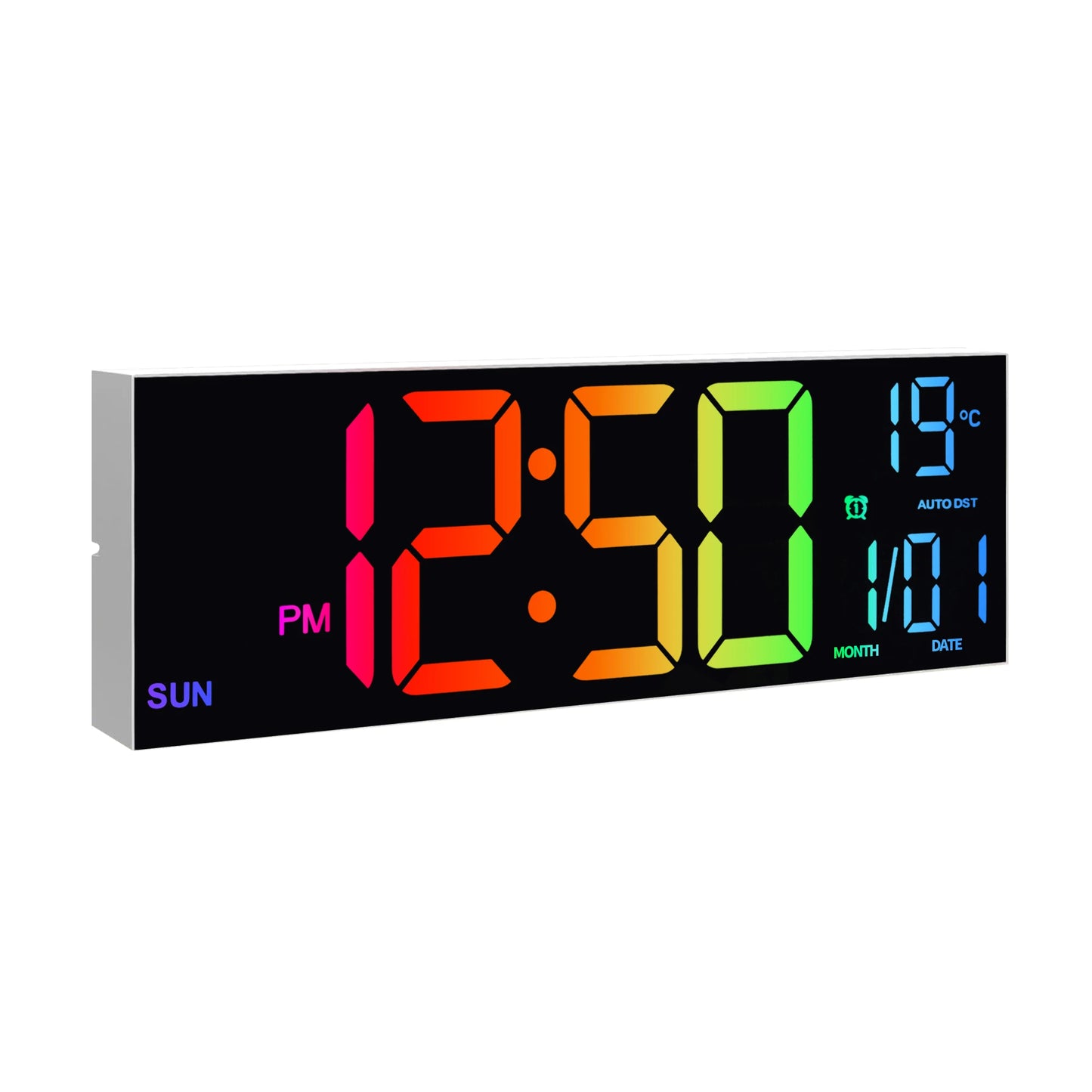 16" Digital Wall Clock, Big LED Display with Remote,