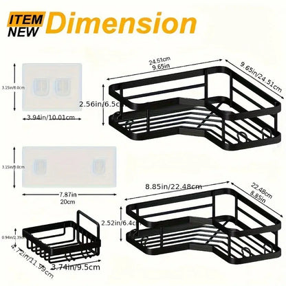 3/5 Pack Shower  Caddy  Rustproof Stainless Steel