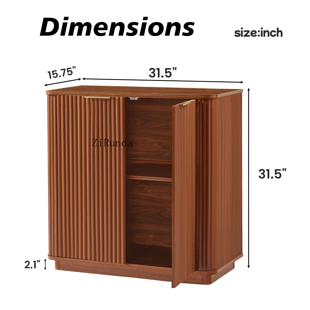 31.5-inch  Walnut Dining Room Cabinet
